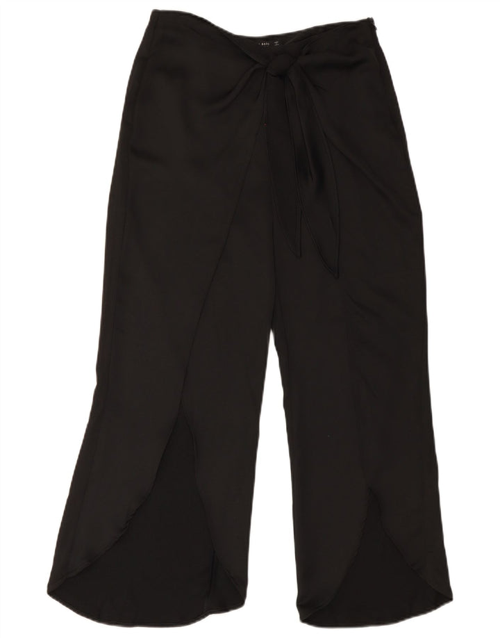 Pantaloni corti da donna Zara a gamba larga piccoli W28 L23 poliestere nero