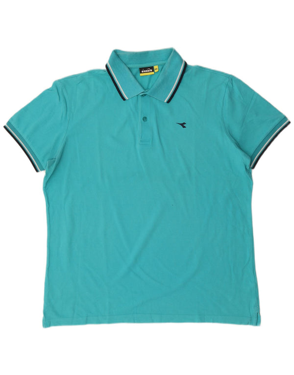 Polo DIADORA Uomo 2XL Turchese Cotone