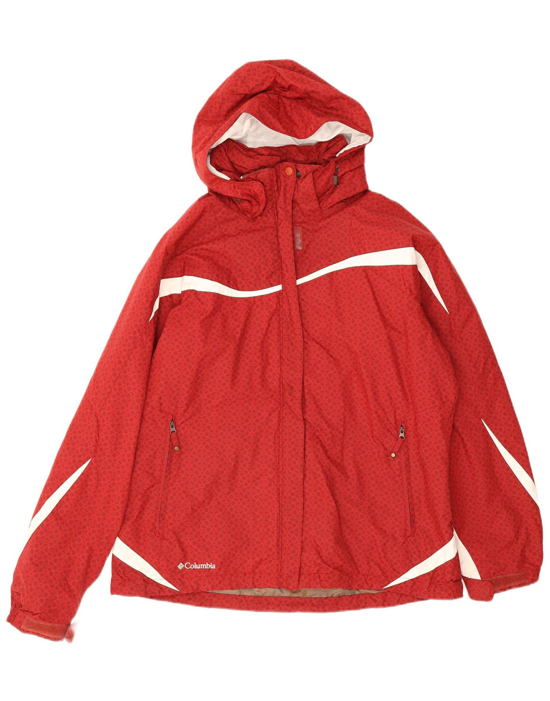 Giacca a vento con cappuccio Columbia Interchange da donna UK 16 grande rossa