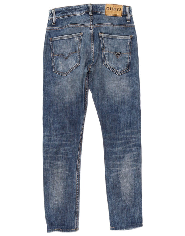 Guess Jeans skinny effetto consumato da donna Los Angeles W29 L28 poliestere blu