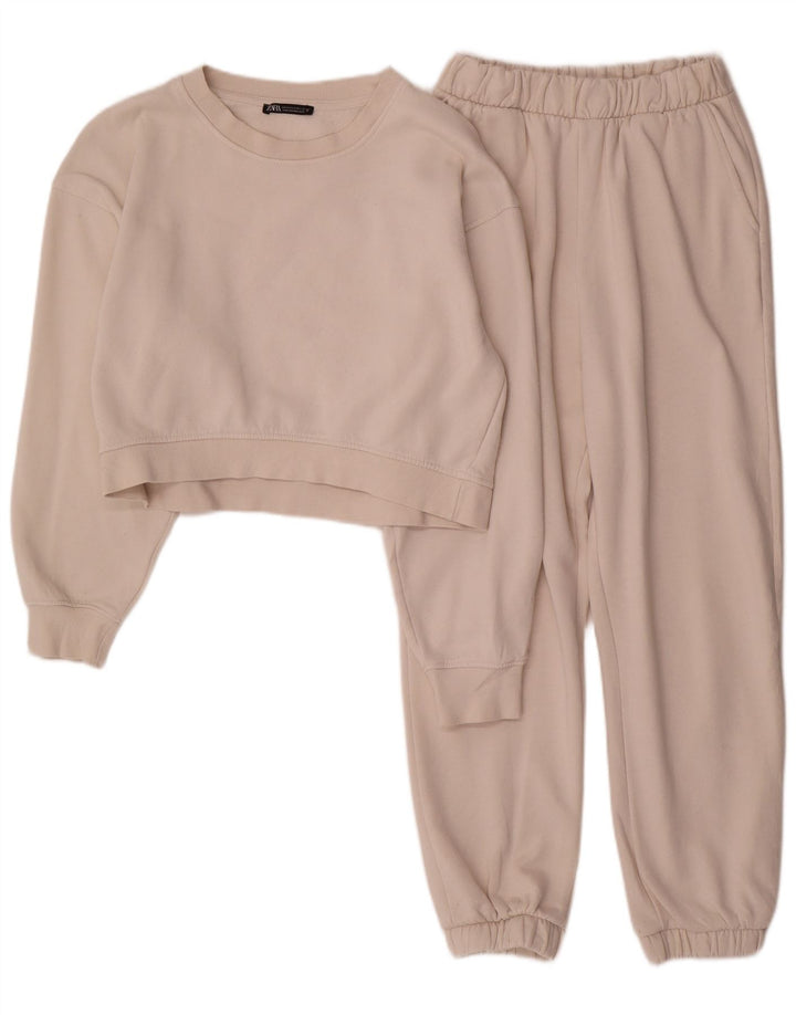 Tuta intera corta da donna Zara UK 14 cotone bianco medio