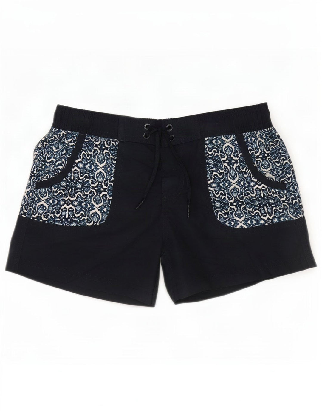 Pantaloncini da bagno da donna Fat Face UK 10 piccoli poliestere geometrico nero