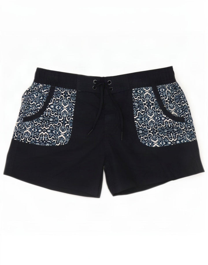 Pantaloncini da bagno da donna Fat Face UK 10 piccoli poliestere geometrico nero