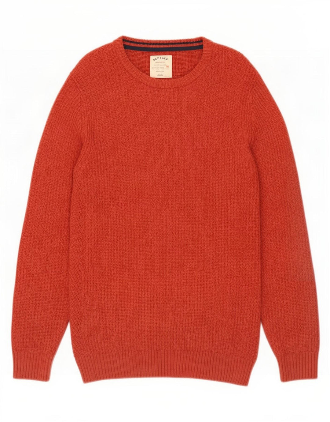 Maglione da uomo con scollo a barca Fat Face in cotone rosso medio