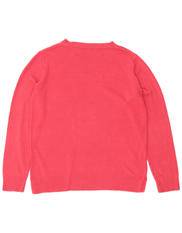 Maglione maglione con scollo a barca da donna Marks & Spencer UK 14 grande rosa