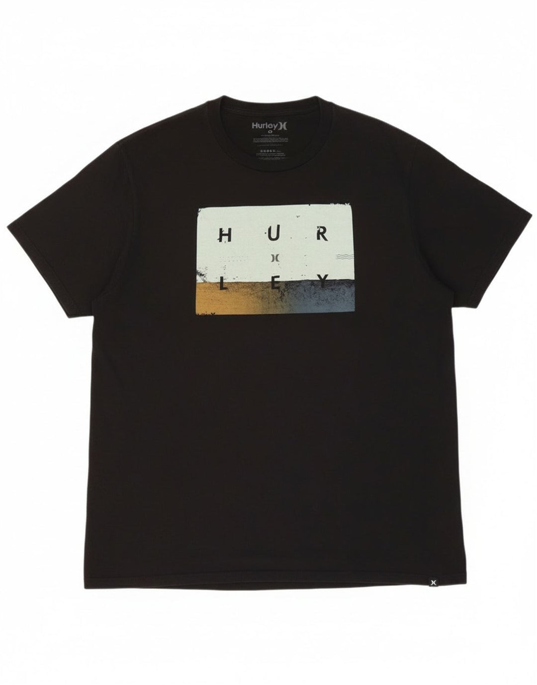 T-shirt grafica da uomo Hurley Top XL in cotone nero