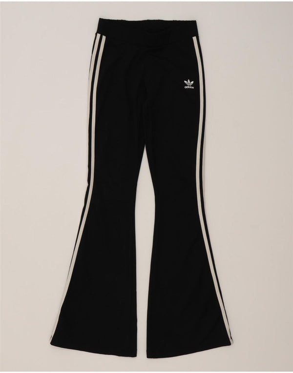 Pantaloni da tuta da donna Adidas Flare UK 12 Medium Nero Poliestere
