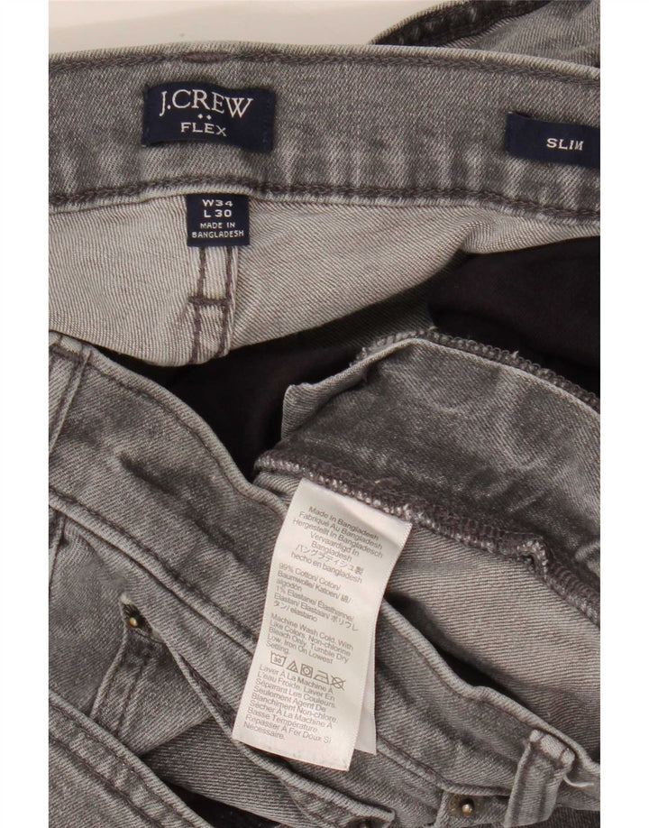 Jeans Flex Slim da donna J. Crew W34 L30 cotone grigio