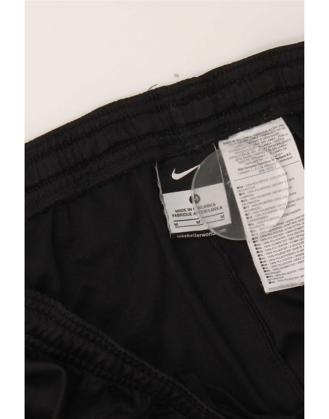 Pantaloncini sportivi Nike da uomo, poliestere gessato medio nero
