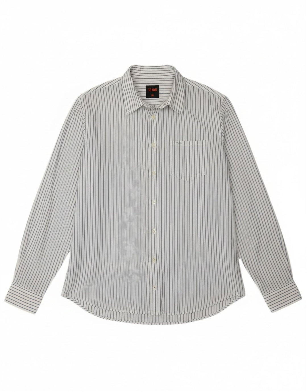 SUN68 Mens See Through Shirt XL White Striped Cotton Classic