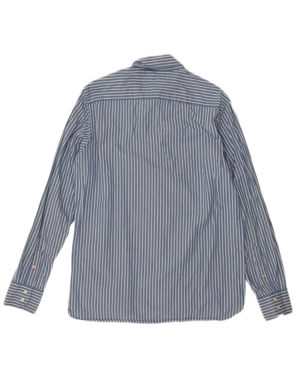 TOMMY HILFIGER Camicia da uomo in cotone gessato blu medio