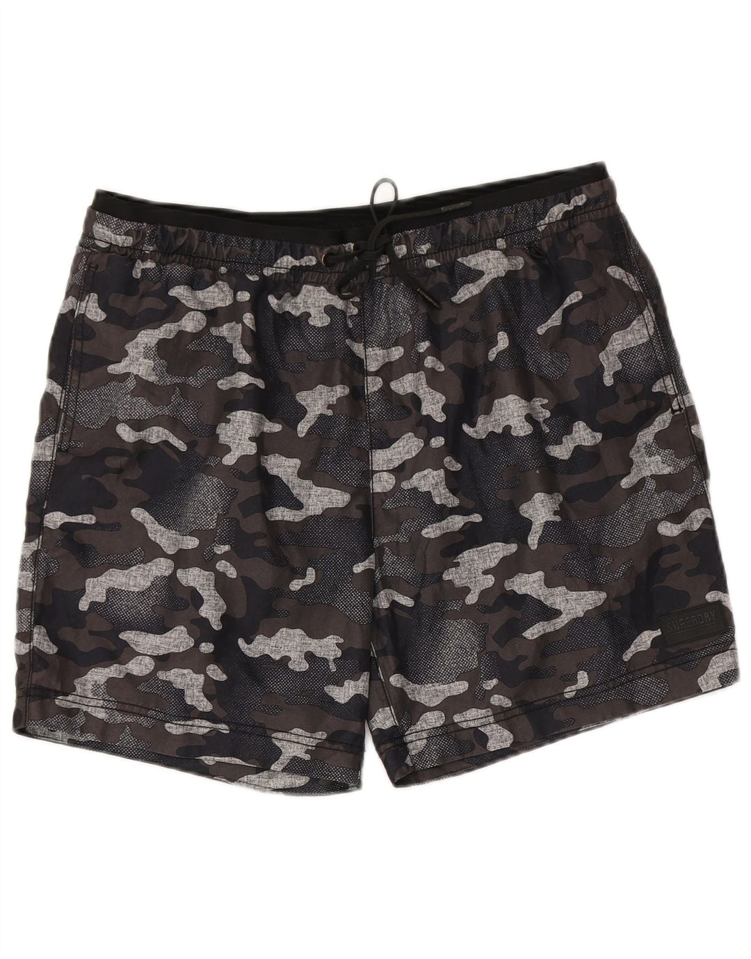 Pantaloncini da bagno da uomo Superdry grandi in poliestere mimetico multicolore