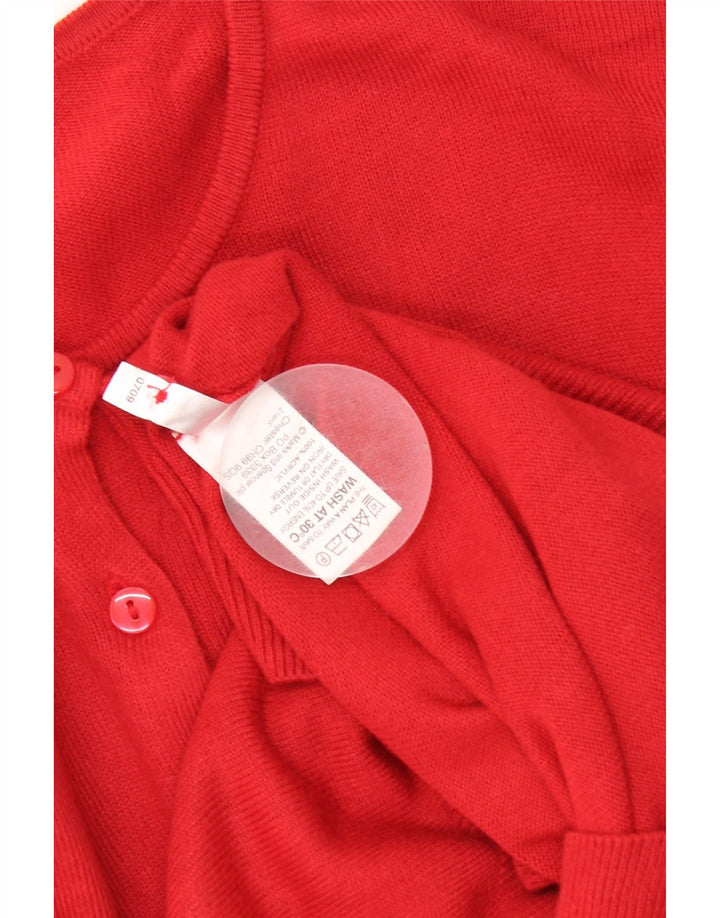 Maglione cardigan da donna Marks & Spencer UK 16 grande acrilico rosso