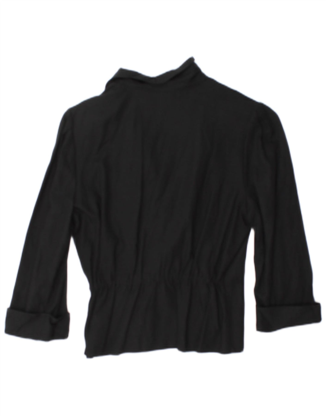 Giacca blazer doppiopetto vintage da donna con maniche a 3/4 EU 38 media nera