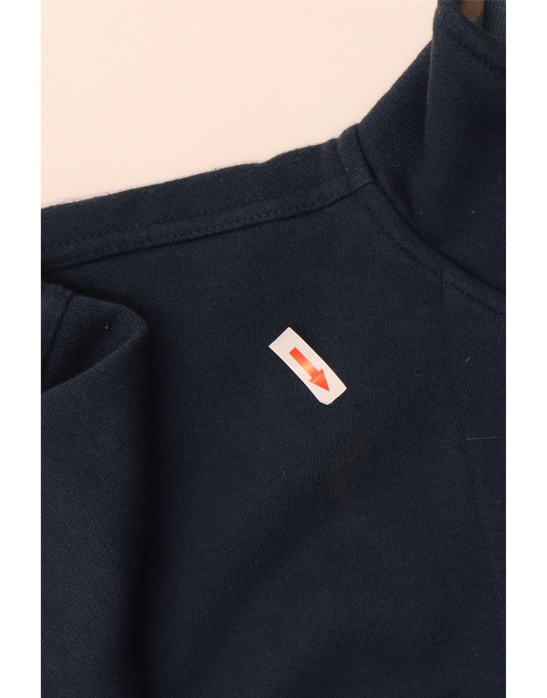 Felpa Ellesse da uomo con zip e collo, maglione grande, cotone blu navy