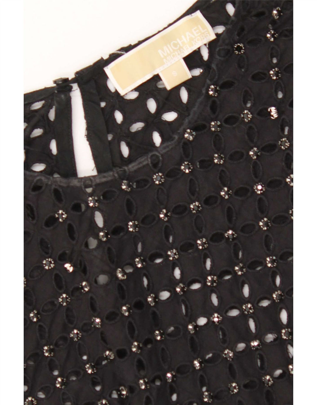 Top corto camicetta da donna Michael Kors UK 10 piccolo nero