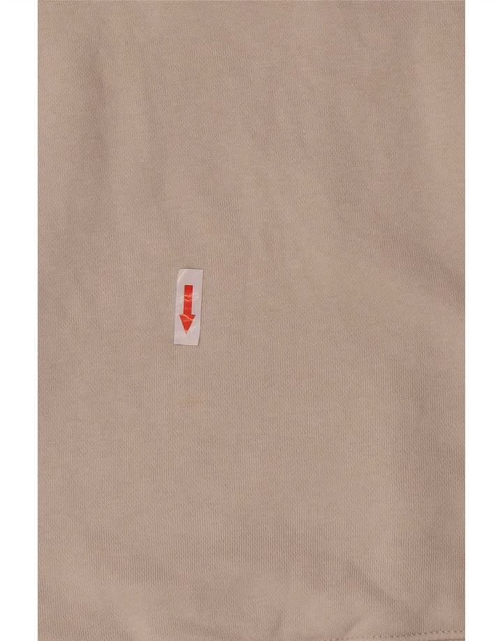 Felpa Nike da uomo con zip e collo, in cotone bianco sporco medio
