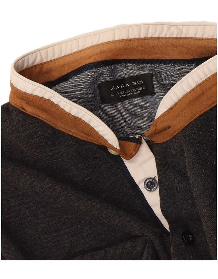 Polo Zara da uomo 2XL Grigia