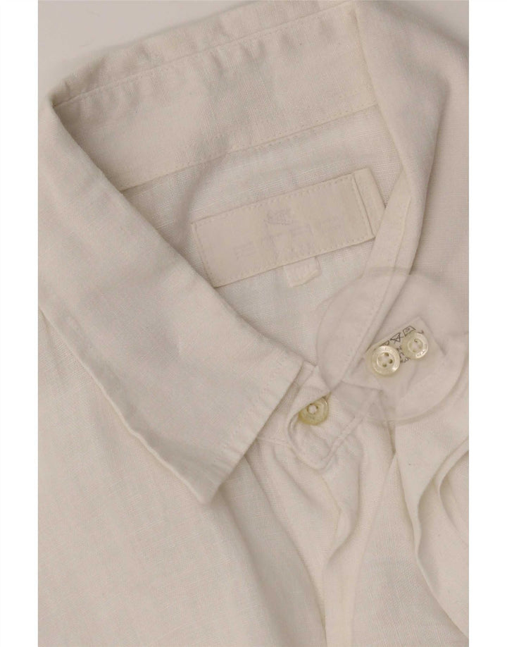 Camicia Etro Uomo 2XL Lino Bianco