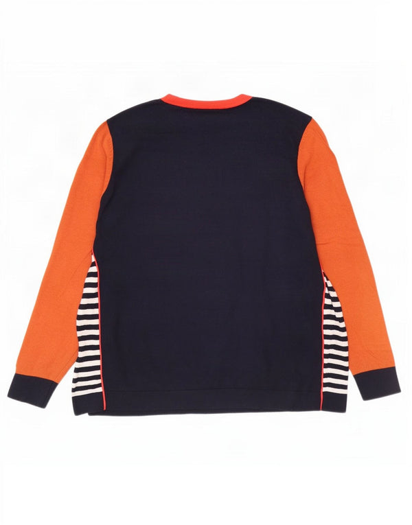 Maglione maglione con scollo a barca da donna di White Stuff UK 16 grande blu navy