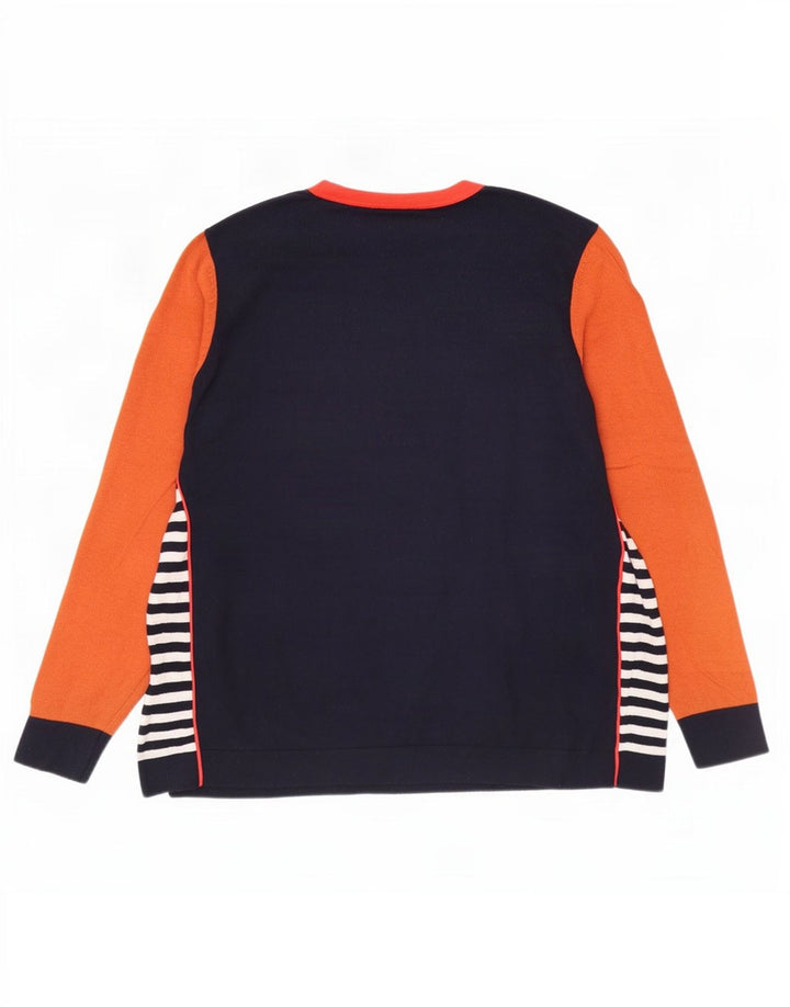Maglione maglione con scollo a barca da donna di White Stuff UK 16 grande blu navy