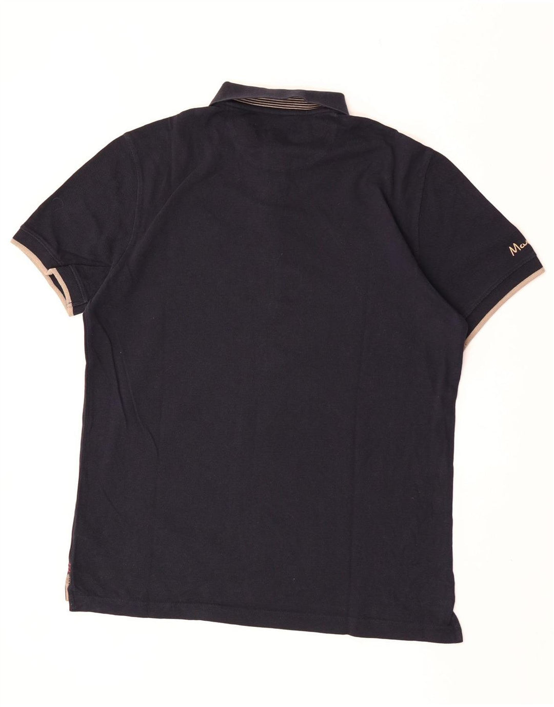 Polo grafica da uomo Massimo Dutti XL in cotone blu navy