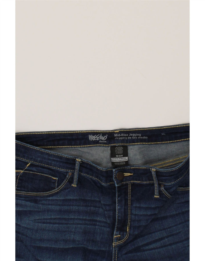 MOSSIMO Womens Stretch Mid Rise Jegging Jeans US 16 2XL W33 L29 Blue Vintage Mossimo and Second-Hand Mossimo from Messina Hembry 