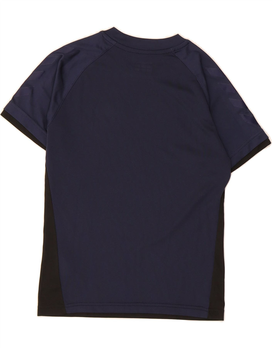 HUMMEL Boys T-Shirt Top 11-12 Years Navy Blue Colourblock Polyester Vintage Hummel and Second-Hand Hummel from Messina Hembry 