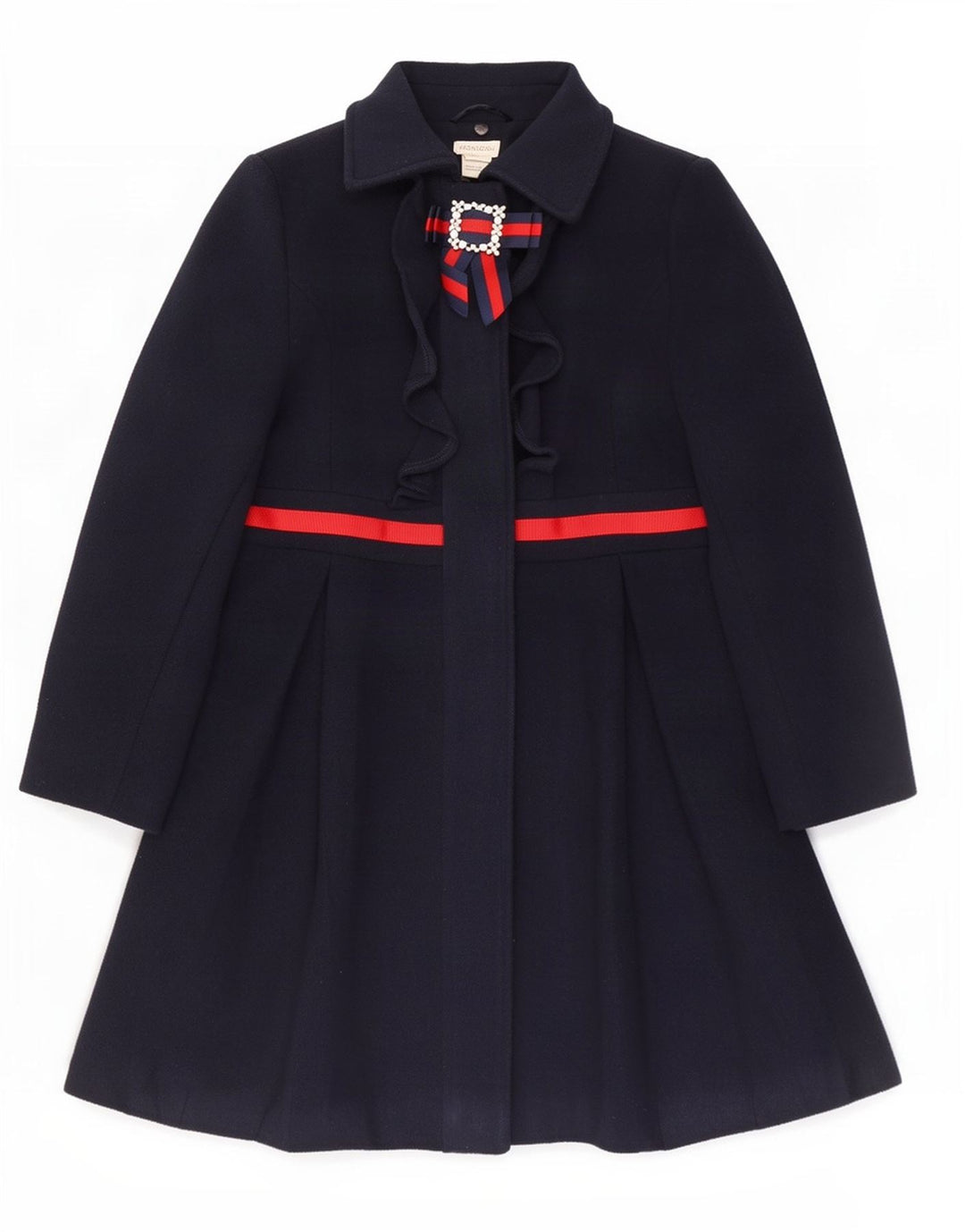Cappotto per ragazze Monsoon 7-8 anni in poliestere color block blu navy