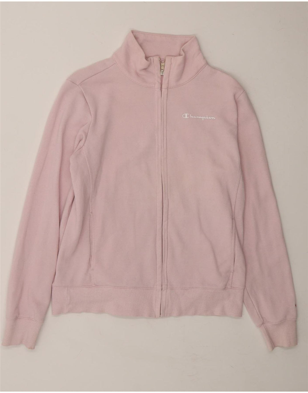 CHAMPION Womens Tracksuit Top Jacket UK 16 Large Pink Cotton Vintage Champion and Second-Hand Champion from Messina Hembry 