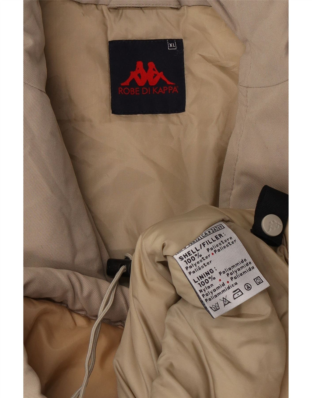 Giacca imbottita da uomo Kappa UK 42 XL Beige poliestere