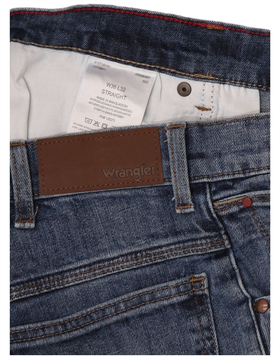 Jeans dritti da uomo Wrangler W36 L29 cotone blu