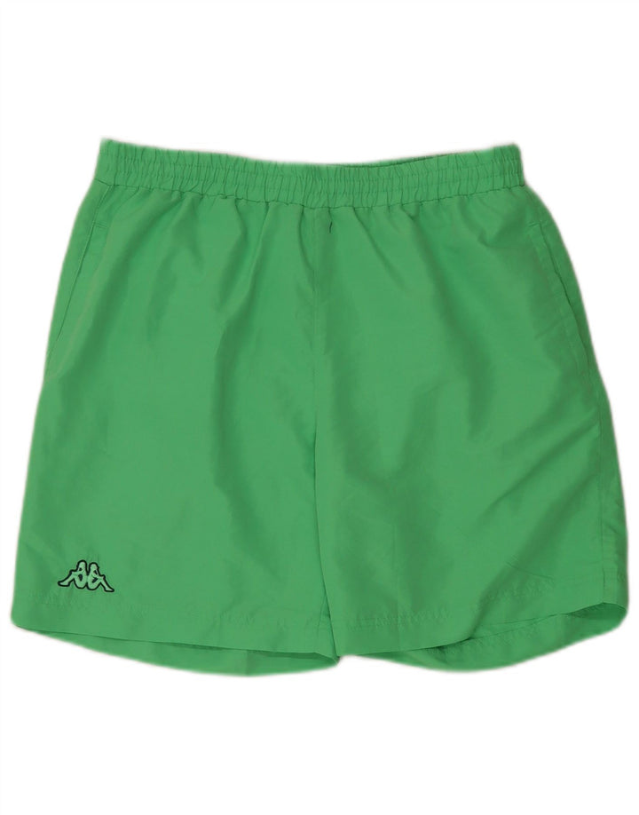 Pantaloncini sportivi da uomo Kappa grandi verdi in poliestere