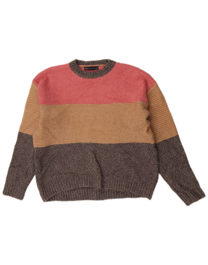 Maglione maglione girocollo da donna Marks & Spencer UK 12 medio multicolore
