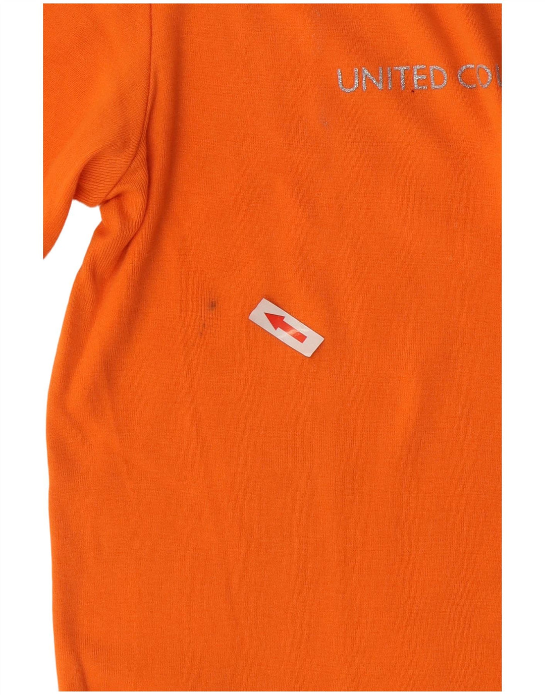T-shirt grafica da donna Benetton Top UK 14 arancione medio