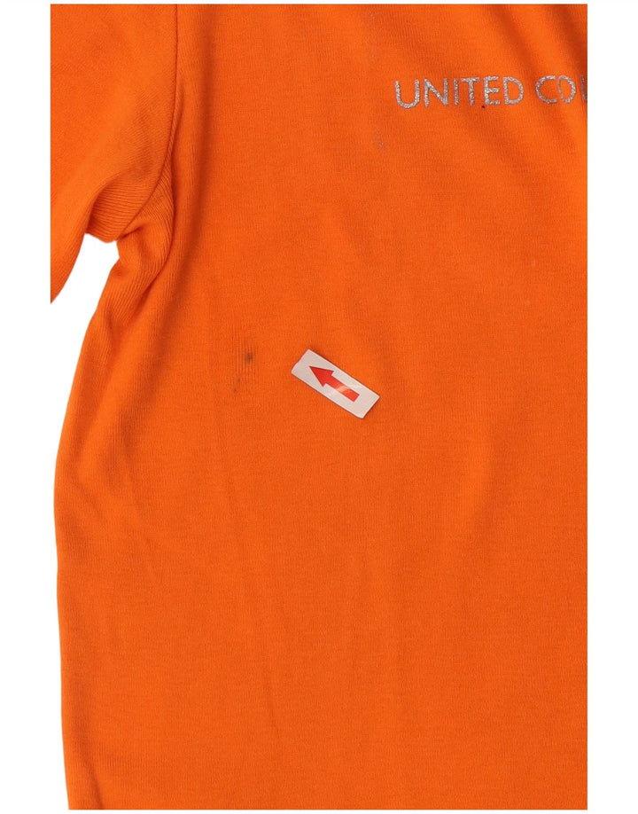 T-shirt grafica da donna Benetton Top UK 14 arancione medio