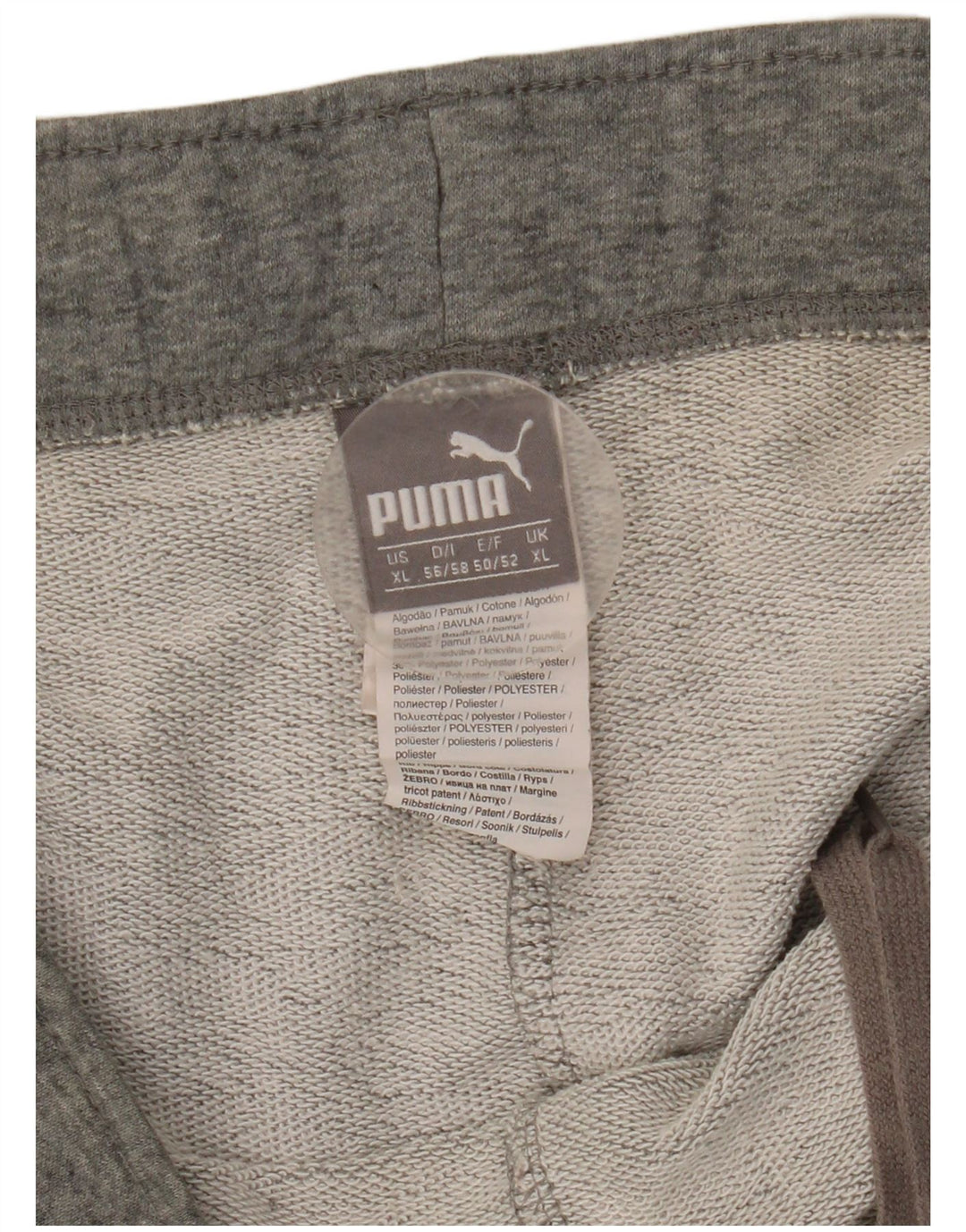Pantaloncini sportivi da uomo Puma XL in cotone grigio