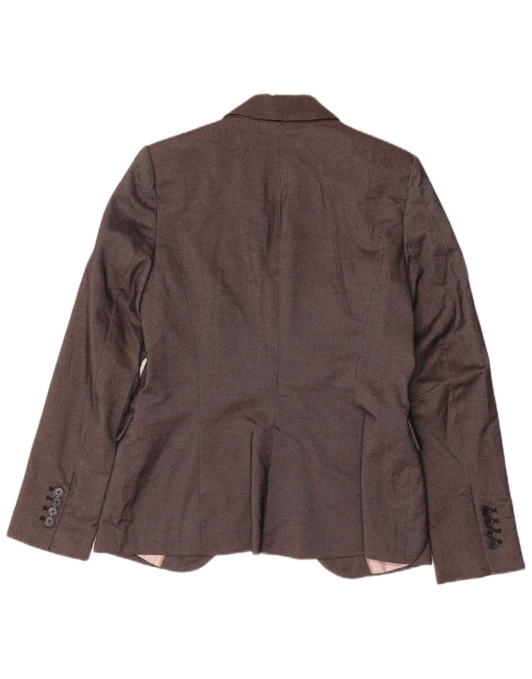 Giacca blazer a 1 bottone da donna Zara UK 14 grande poliestere grigio