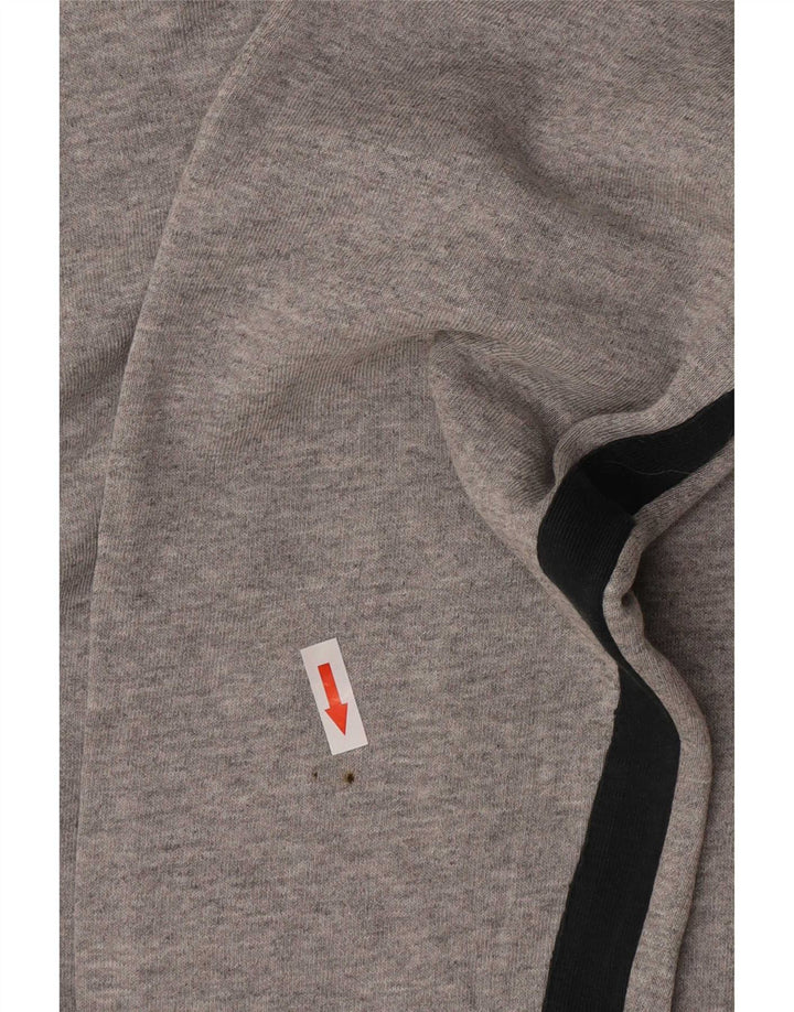 Felpa Champion da uomo con zip e collo, grande, in cotone color block grigio