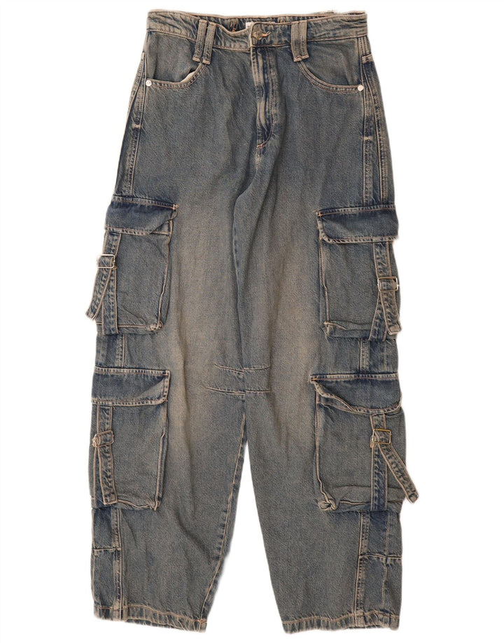 Jeans affusolati cargo Zara da donna EU 40 medi W30 L32 Blu
