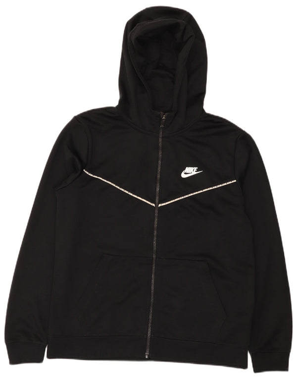 Felpa con cappuccio e zip Nike da bambino 13-14 anni XL poliestere nero