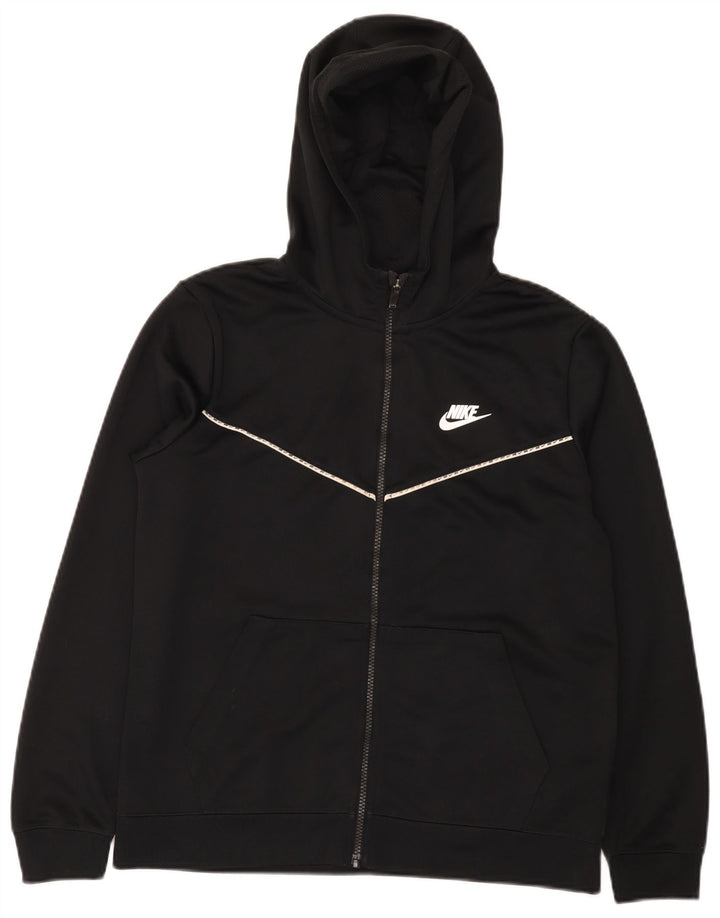 Felpa con cappuccio e zip Nike da bambino 13-14 anni XL poliestere nero