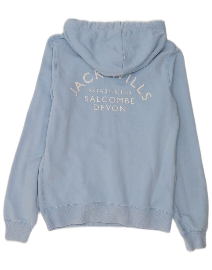 Maglione con cappuccio grafico da donna Jack Wills UK 12 Cotone blu medio