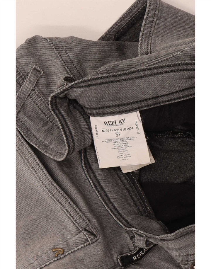 Jeans slim da uomo Replay W31 L28 cotone grigio