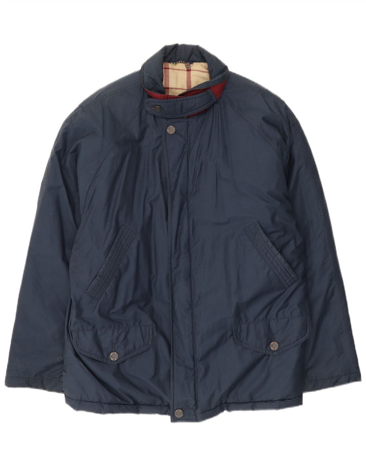Giacca a vento da uomo dalla vestibilità ampia St Michael UK 38 Cotone medio blu navy
