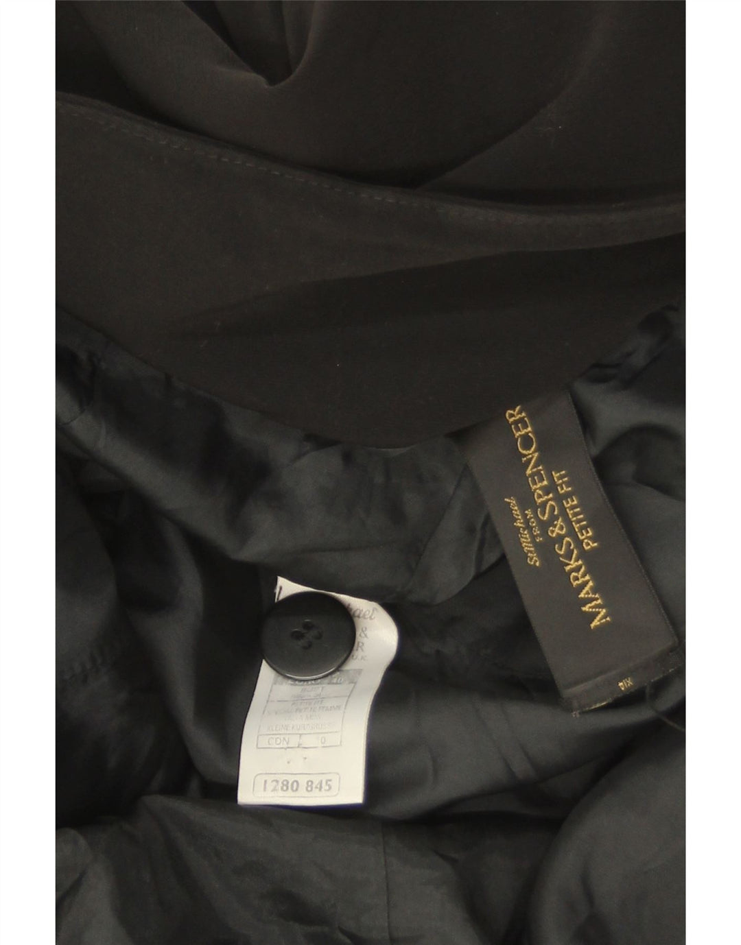 Giacca blazer lunga Marks & Spencer da donna Petite UK 12 media nera
