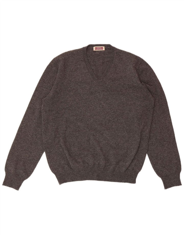 CONRAD HASSELBACH SHOES&GARMENT Maglione da uomo con scollo a V grigio medio