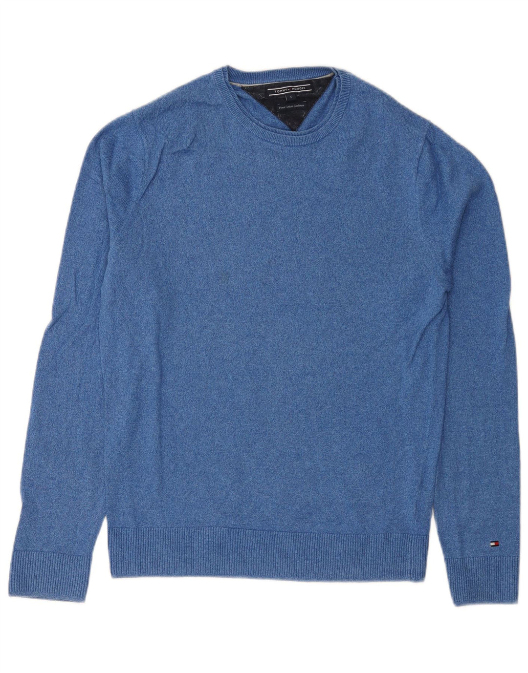 Maglione maglione girocollo da uomo Tommy Hilfiger piccolo cotone blu