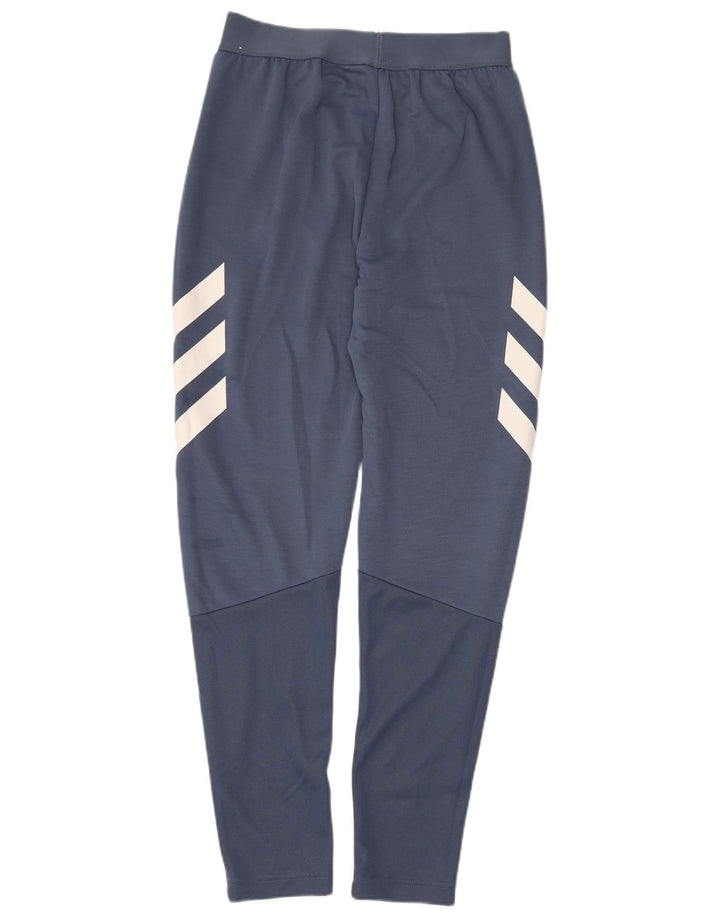 Pantaloni della tuta da ragazzo Adidas 15-16 anni in poliestere color block blu