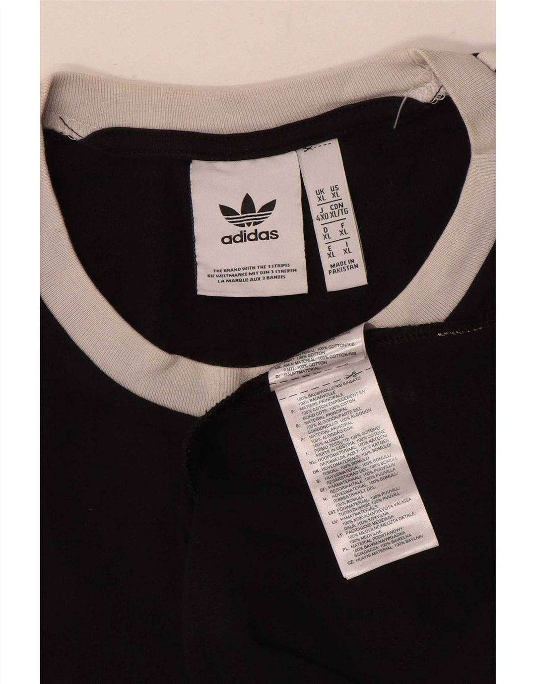 T-shirt da uomo Adidas Top XL in cotone nero